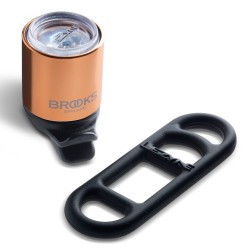 Brooks koplamp Lezyne koper