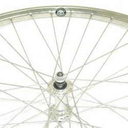 V wiel 28x 1 3/8 RVS velg / spk