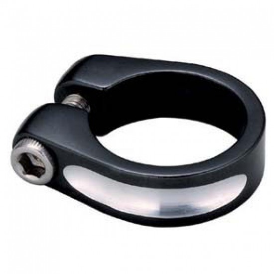 Union zadelpenklem 28.6mm alu zw