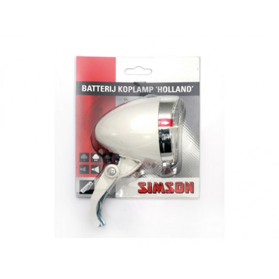 Simson koplamp Holland batt aan/uit wt