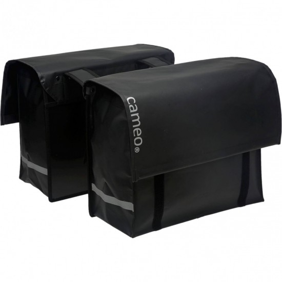 Cameo dubbele tas Cameo bisonyl Dull zwart