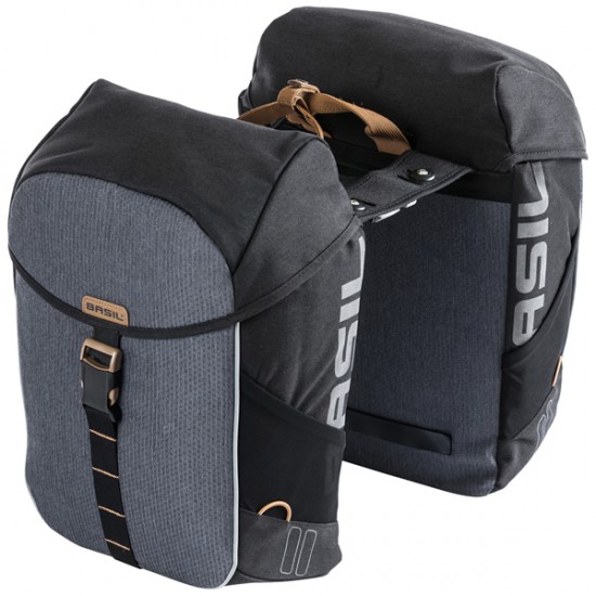 Basil dubbele tas Miles black MIK