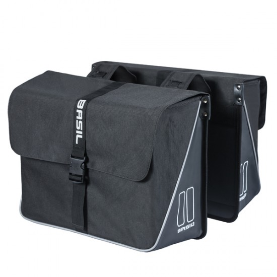 Basil dubbele tas Forte black/black