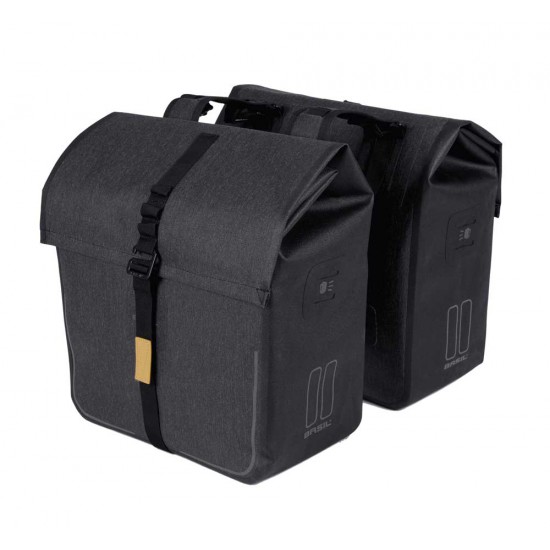Basil dubbele tas Urban dry charcoal melee