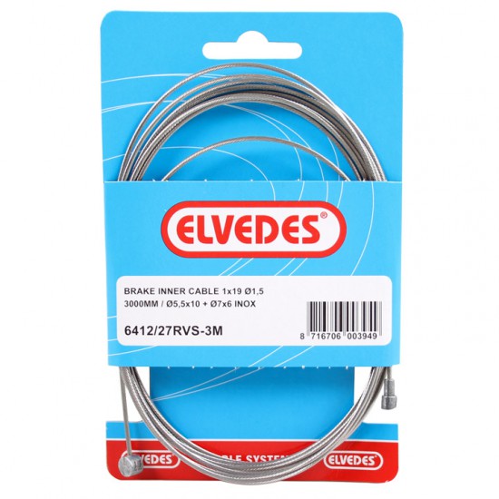 Elvedes bnkabel a 2 nipp rvs 3m