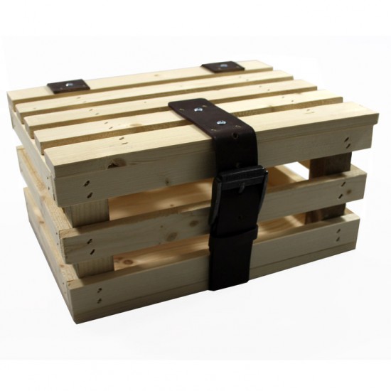 Transport krat mini blank vuren hout +deksel
